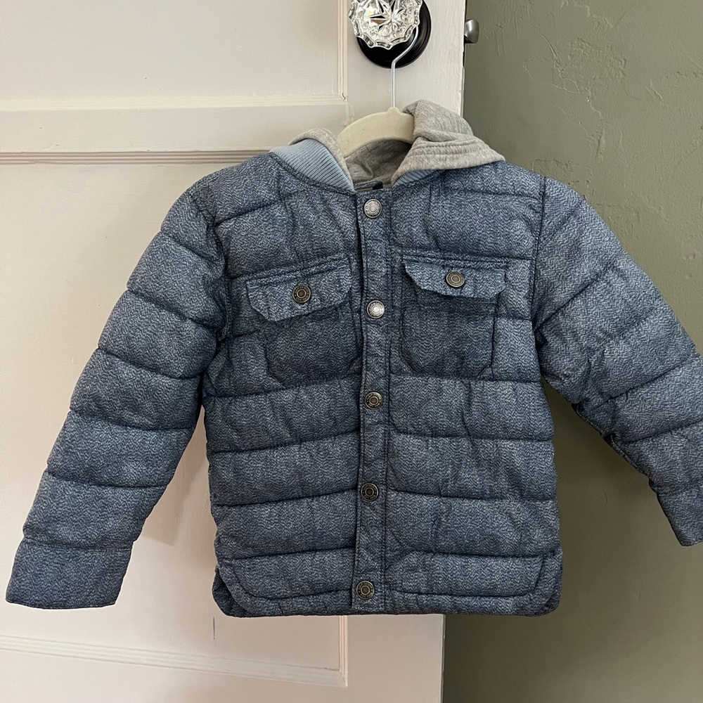 Gap Puffer Coat with Sweatshirt Hood